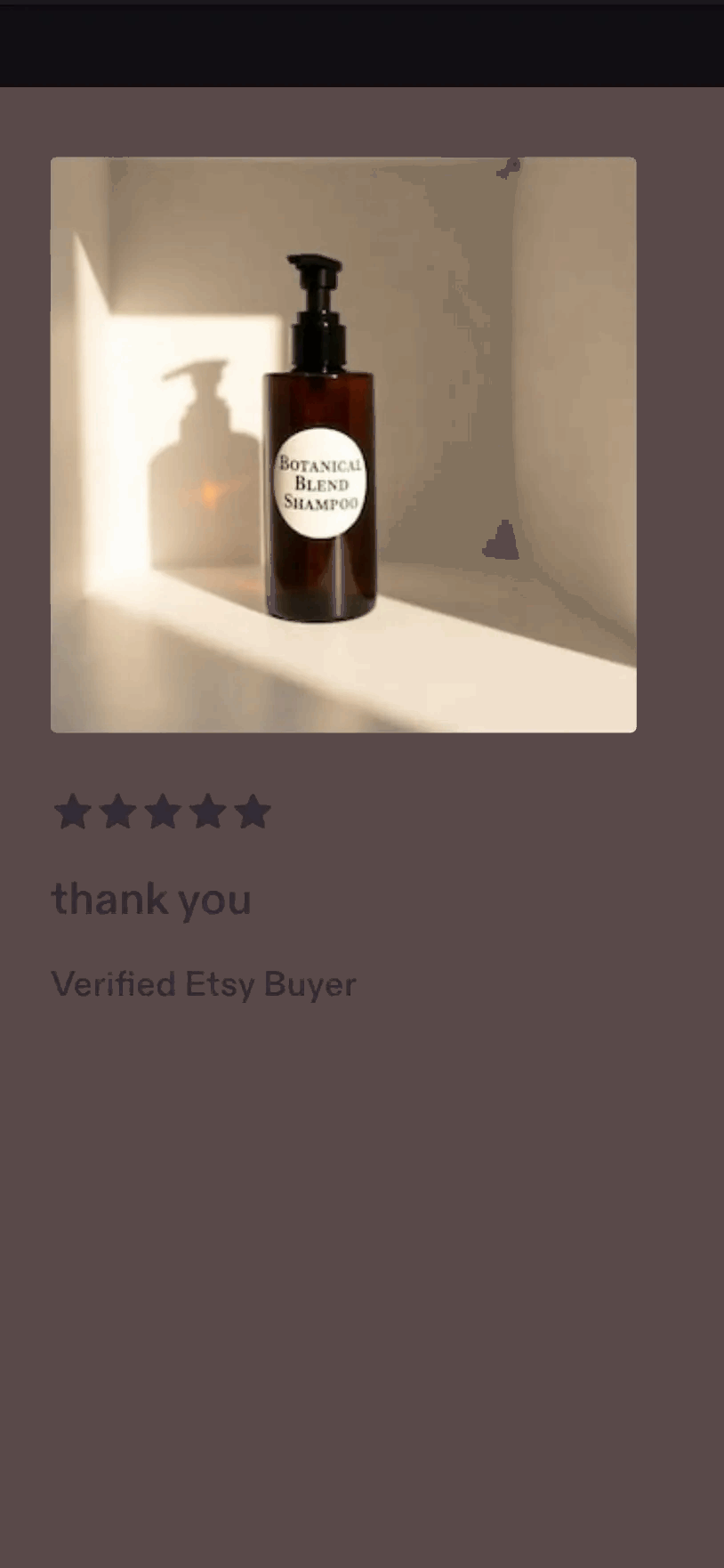 Botanical Blend Shampoo eco-friendly custom scent shampoo bottle portrait