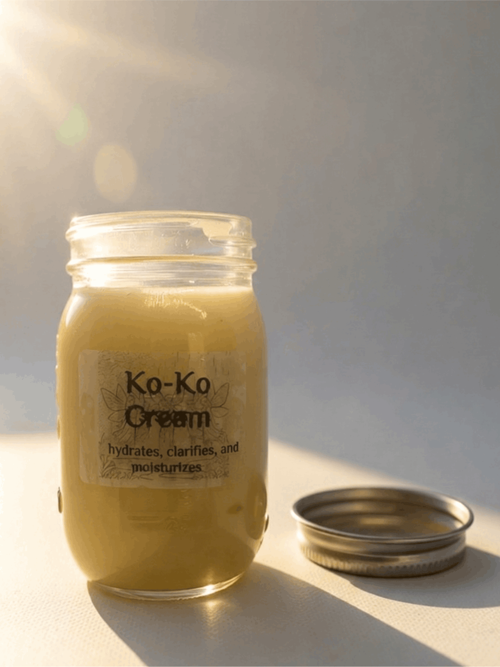 Koko Cream: Clarifying Skin Lotion, Vegan Herbal Infusion for Oily Complexions, Custom Scents, Spot Corrector