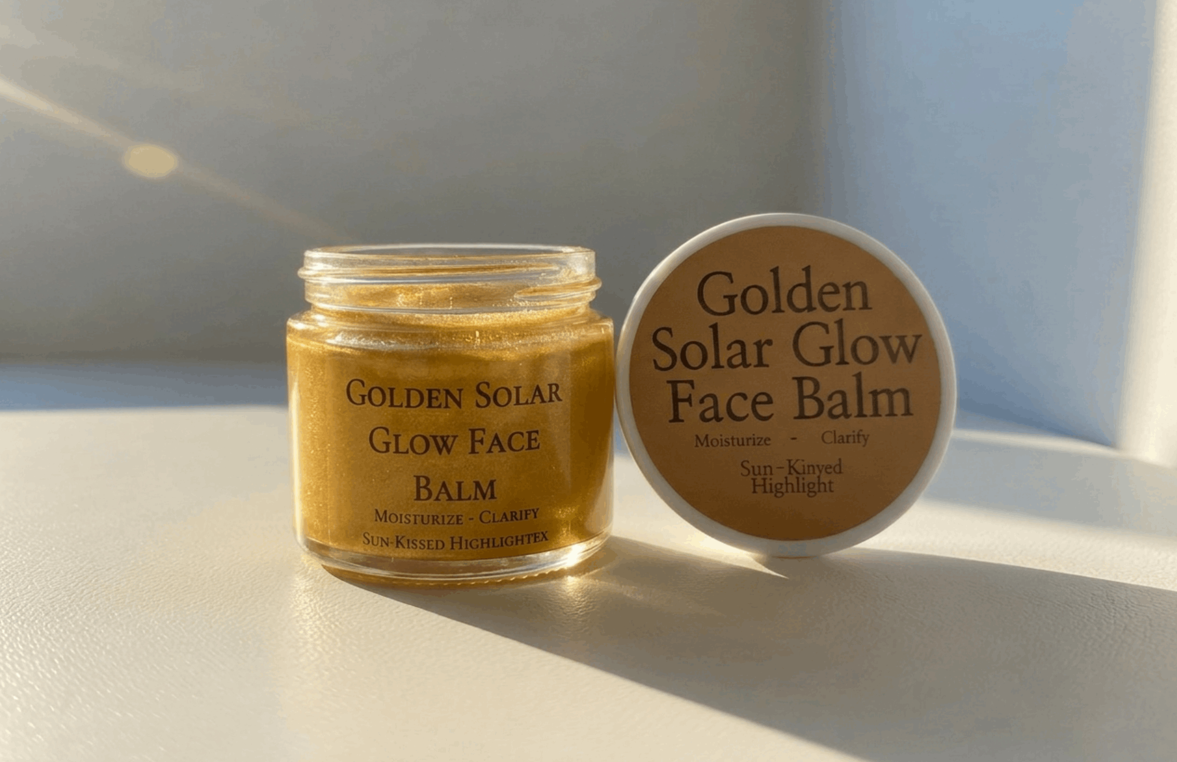 Golden Solar Glow Balm, Vegan & Organic Highlighter