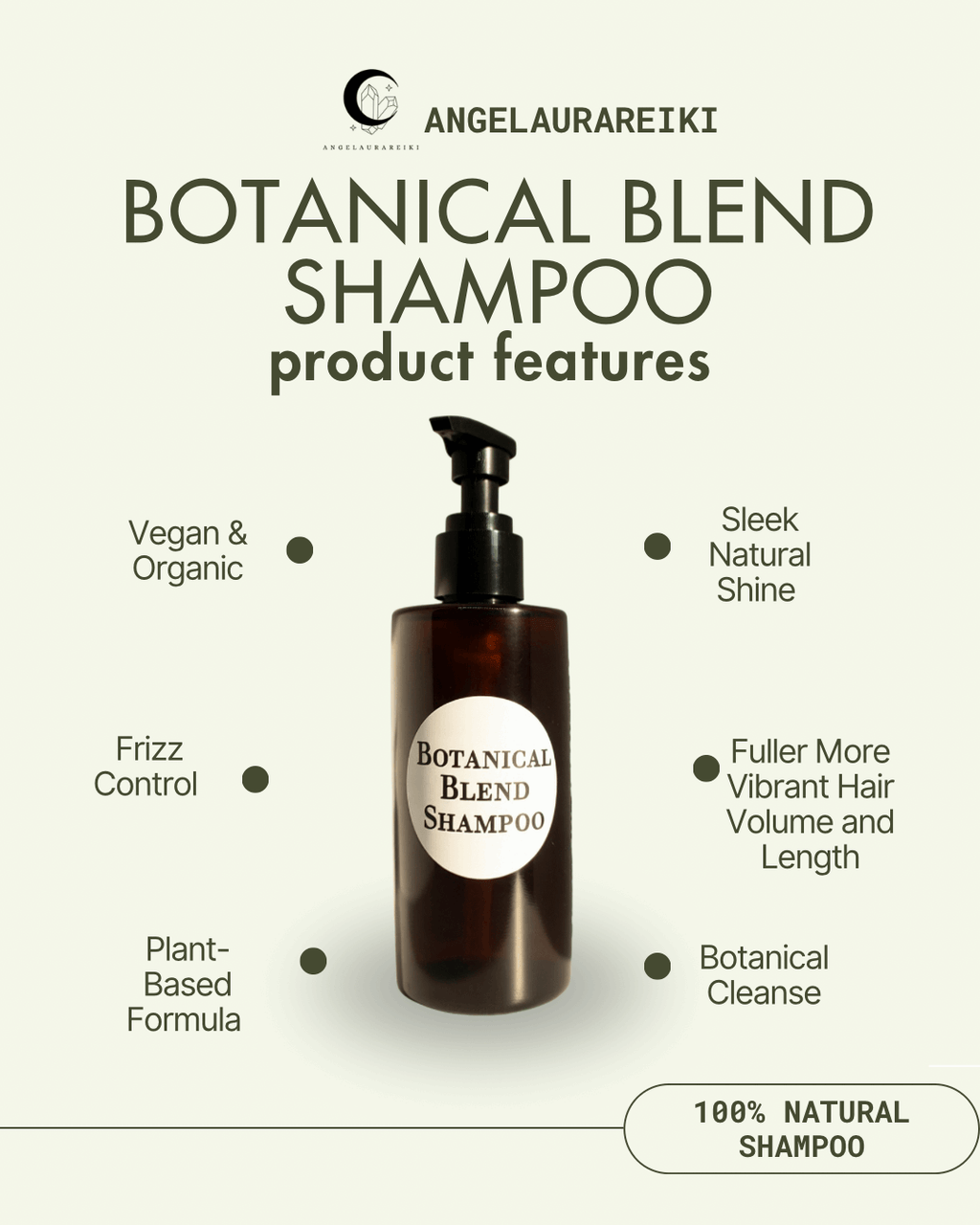 Custom Scented Botanical Blend Shampoo | Organic & Vegan Shampoo for Frizz Control