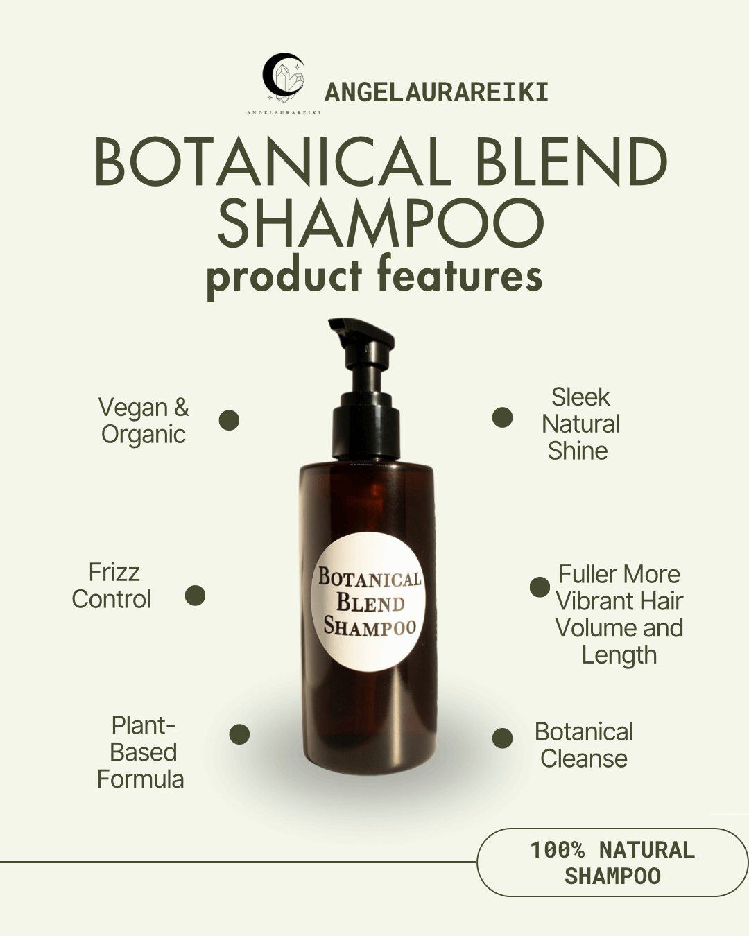 Custom Scented Botanical Blend Shampoo | Organic & Vegan Shampoo for Frizz Control