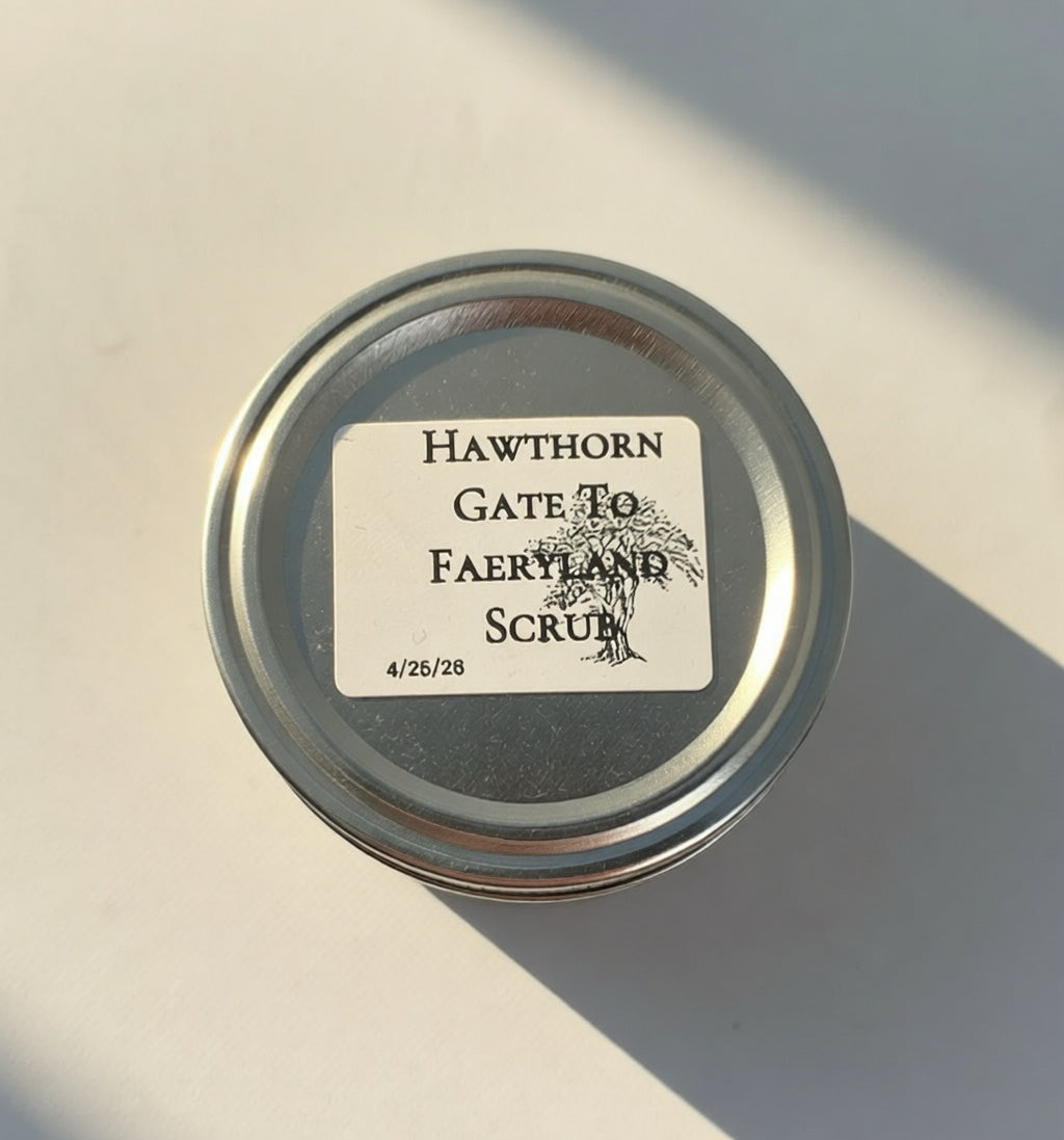 Herbal Hawthorn Vegan Body Scrub, Emulsified & Exfoliating