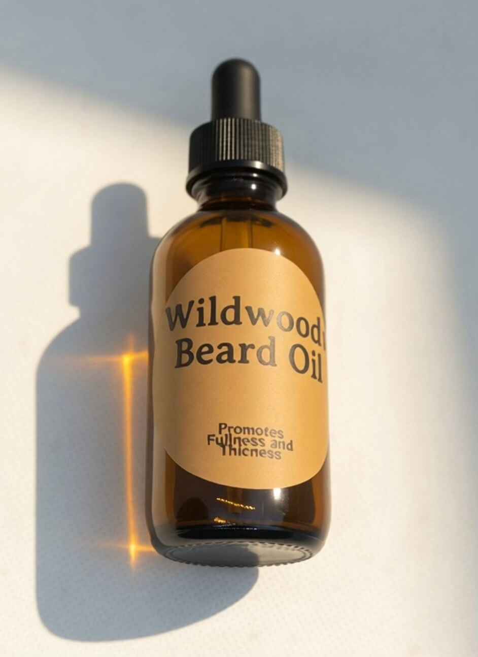 Wildwoods Organic Beard Oil & Growth Serum for Itchy Skin