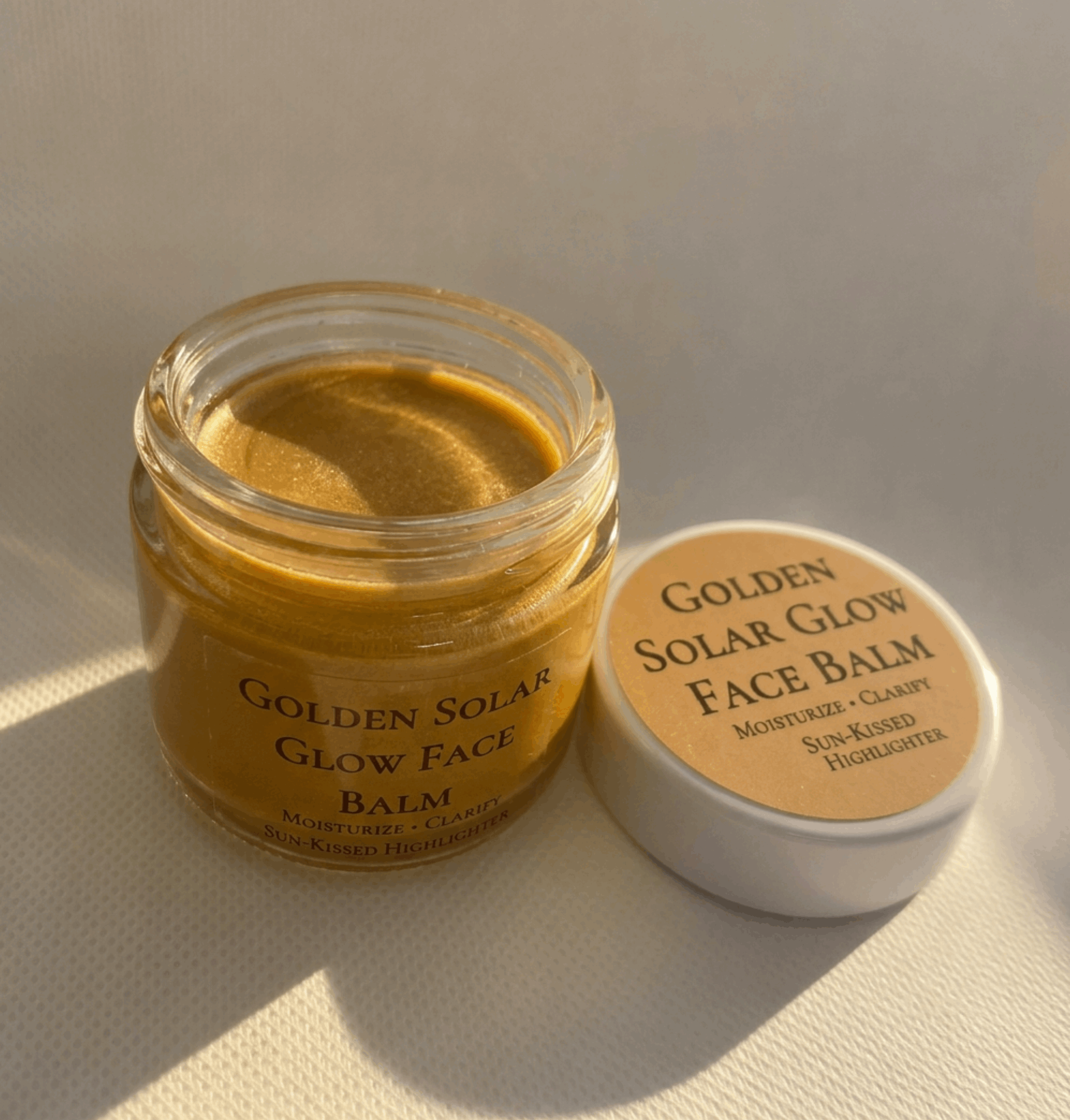 Golden Solar Glow Balm, Vegan & Organic Highlighter