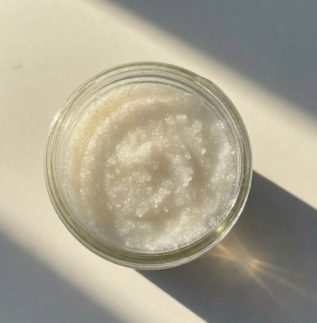 Herbal Hawthorn Vegan Body Scrub, Emulsified & Exfoliating