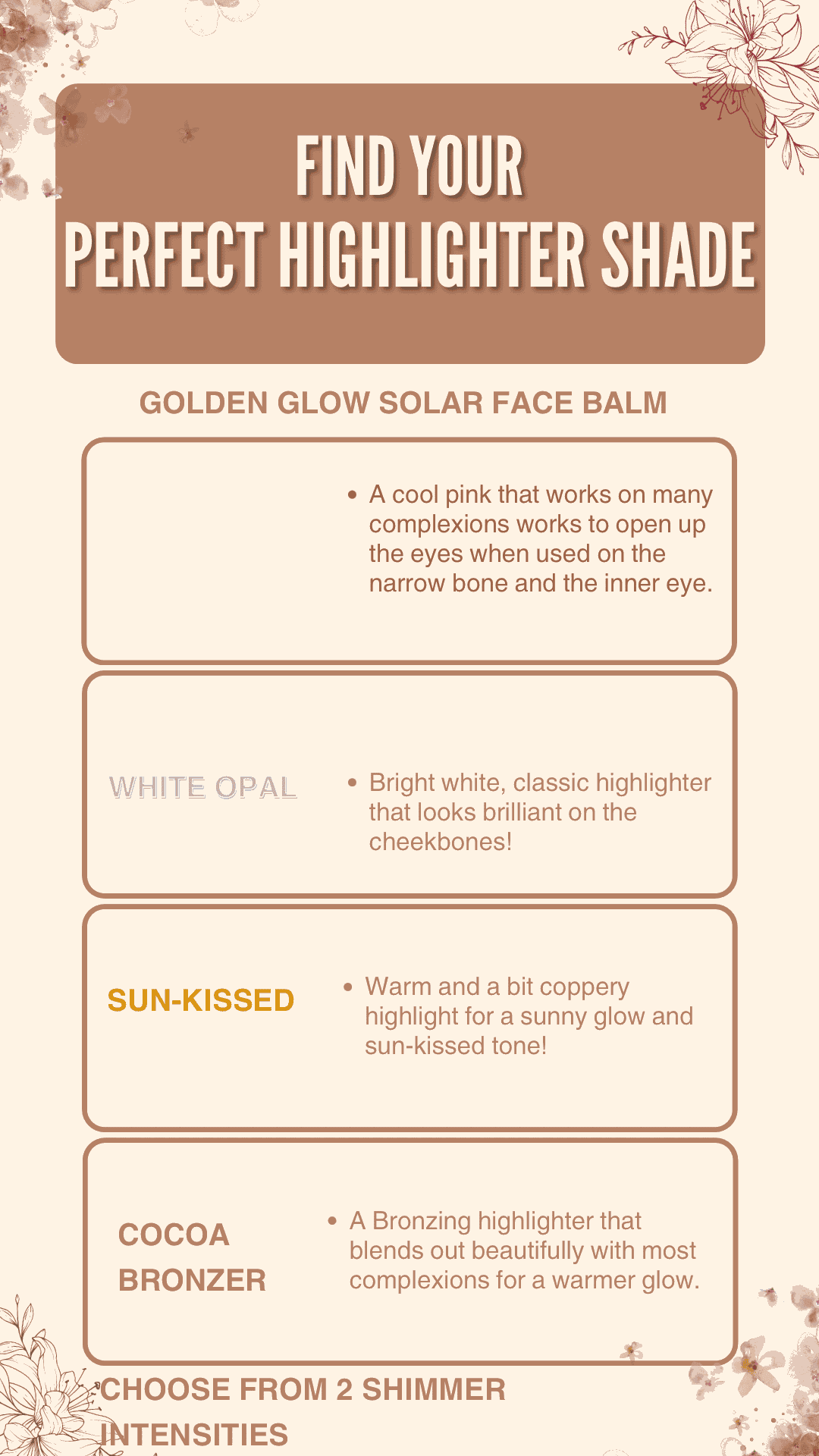 Golden Solar Glow Balm, Vegan & Organic Highlighter