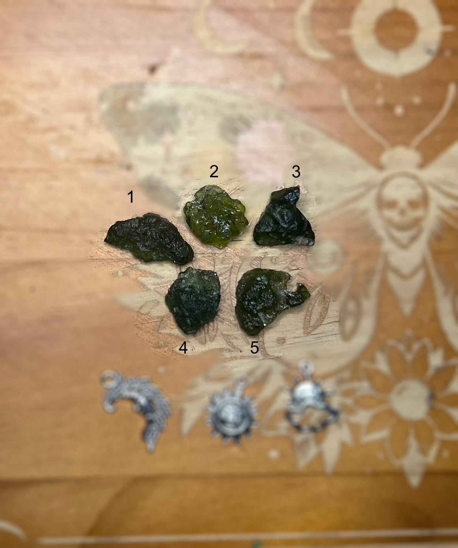 Authentic Moldavite Raw Crystal, Certified Czech Tektite Stone 2.5 g
