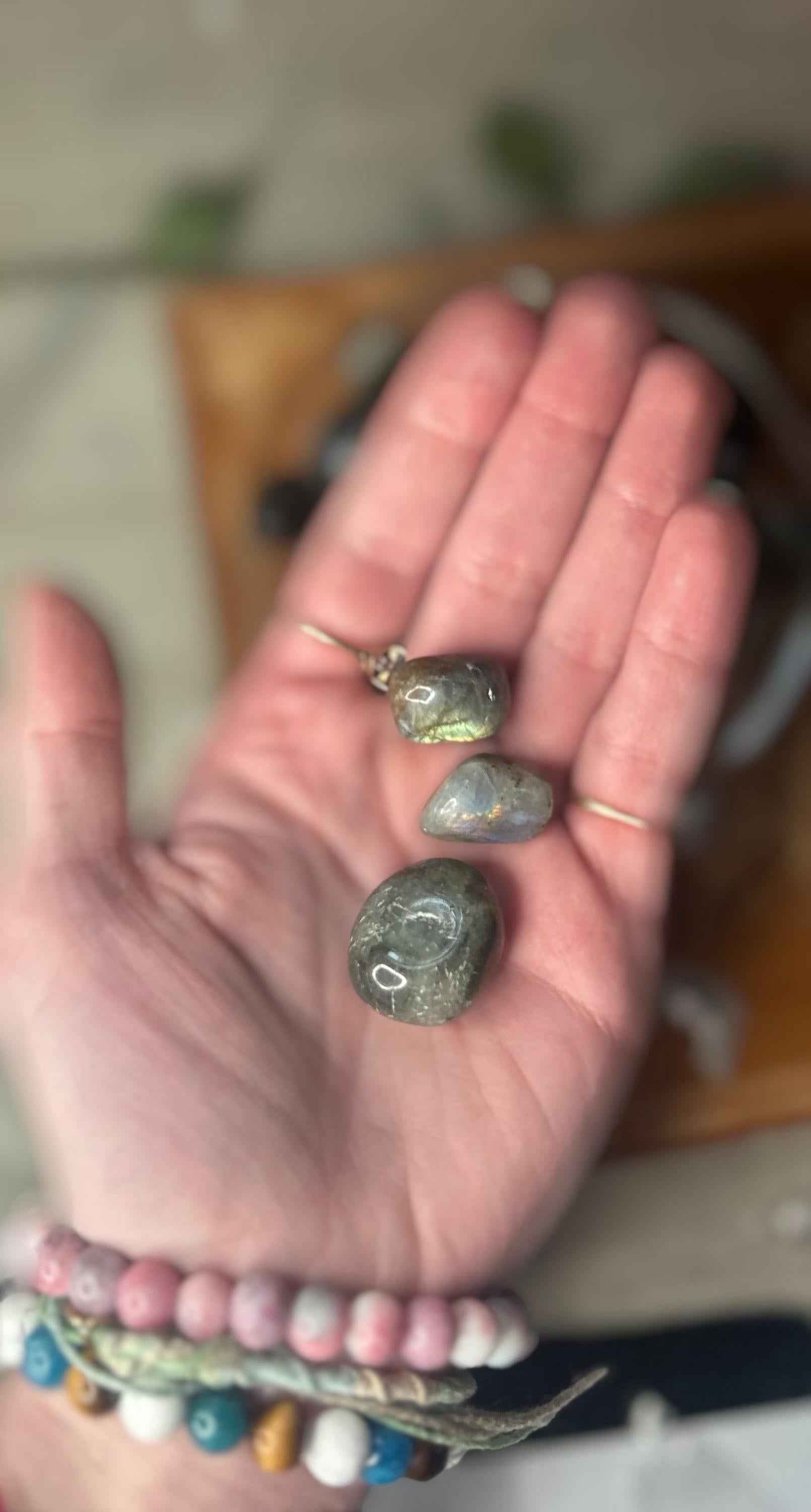 Labradorite Reiki Infused Polished Labradorite Tumbled Authentic Crystal