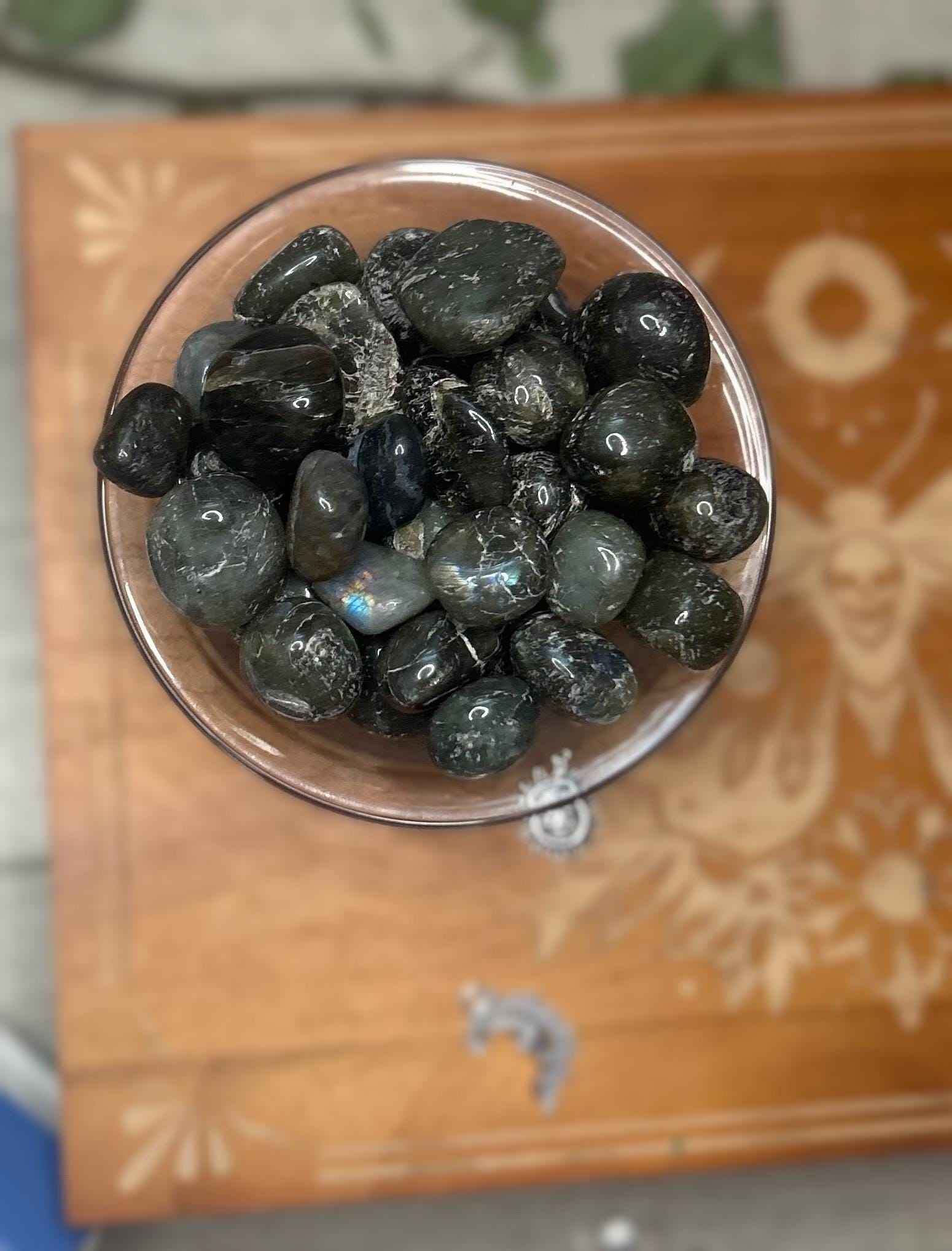 Labradorite Reiki Infused Polished Labradorite Tumbled Authentic Crystal