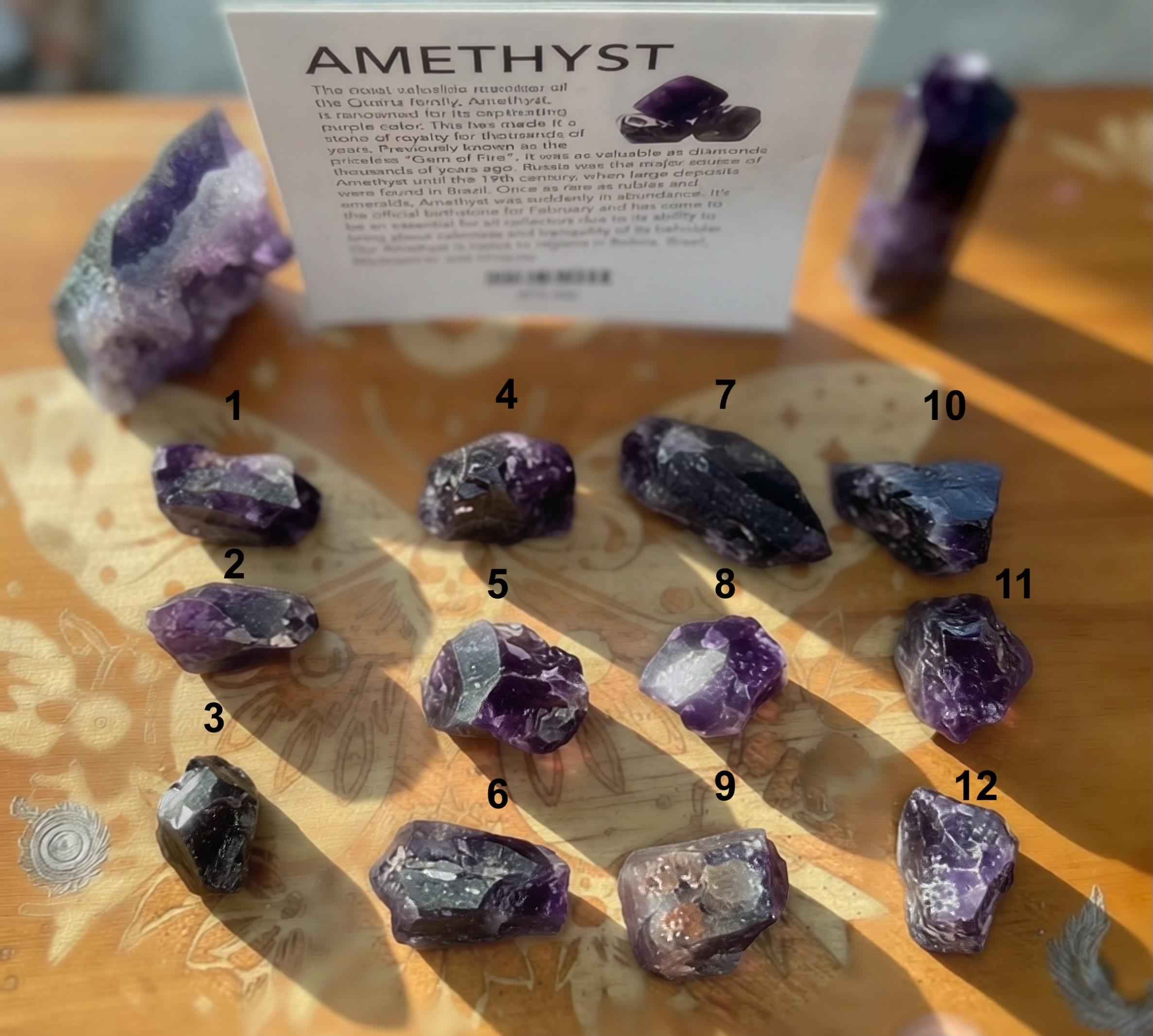 Raw Amethyst Crystals | Natural Brazilian Gemstone, Intuitive, Tranquil (24 cm)