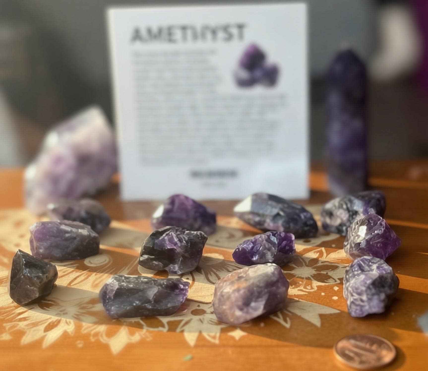 Raw Amethyst Crystals | Natural Brazilian Gemstone, Intuitive, Tranquil (24 cm)
