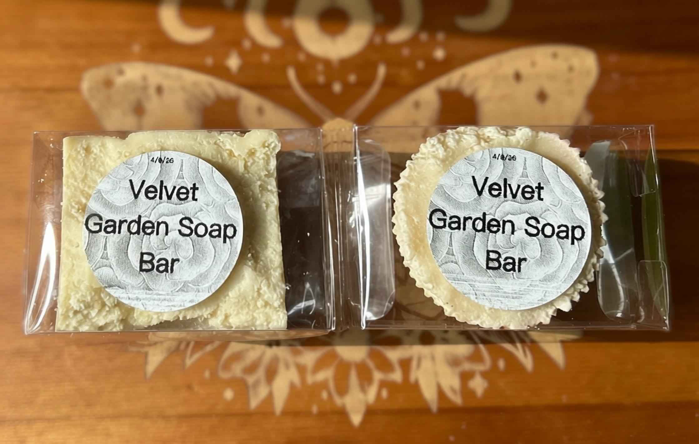 Organic Velvet Garden Soap Bar | Handmade Herbal Body Face Cleanser