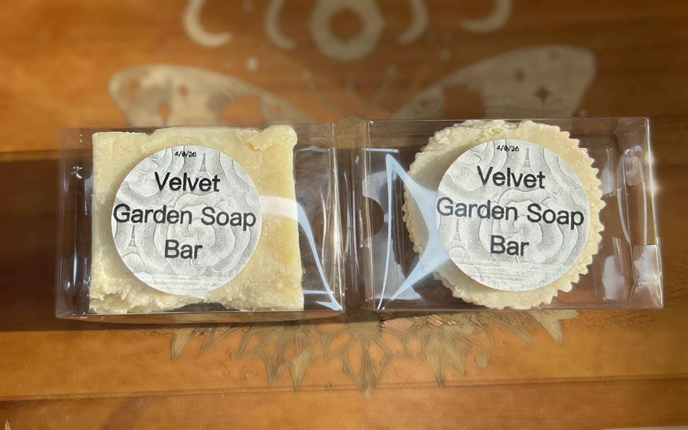 Organic Velvet Garden Soap Bar | Handmade Herbal Body Face Cleanser