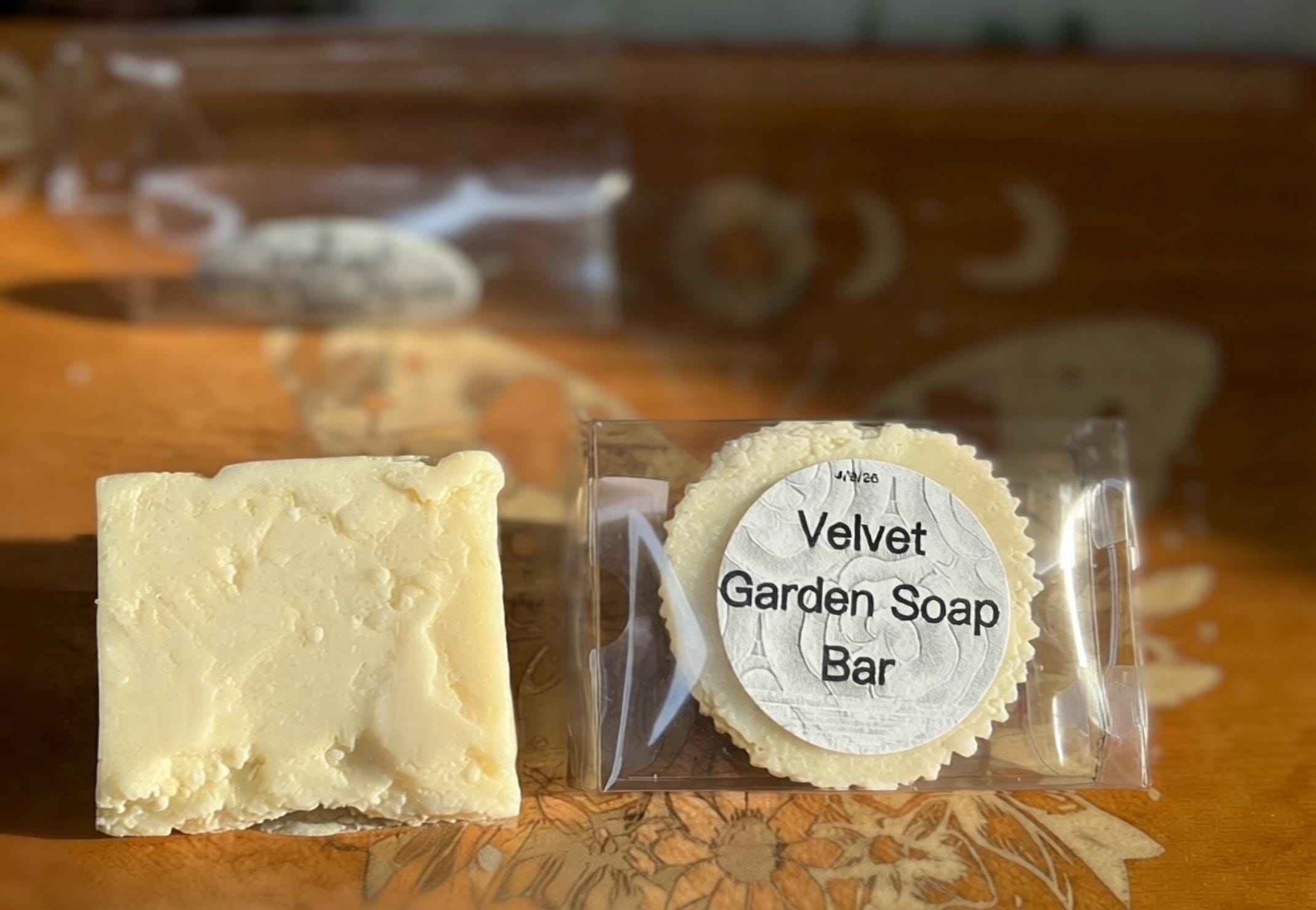 Organic Velvet Garden Soap Bar | Handmade Herbal Body Face Cleanser