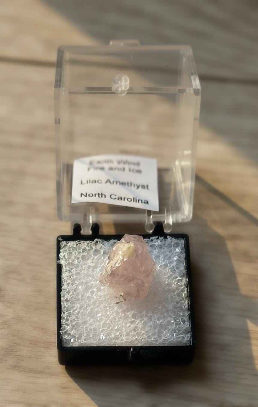 Rare Lilac Amethyst Crystal | Rough Natural Stone (5-6g), Reiki infused, AAA gemstone