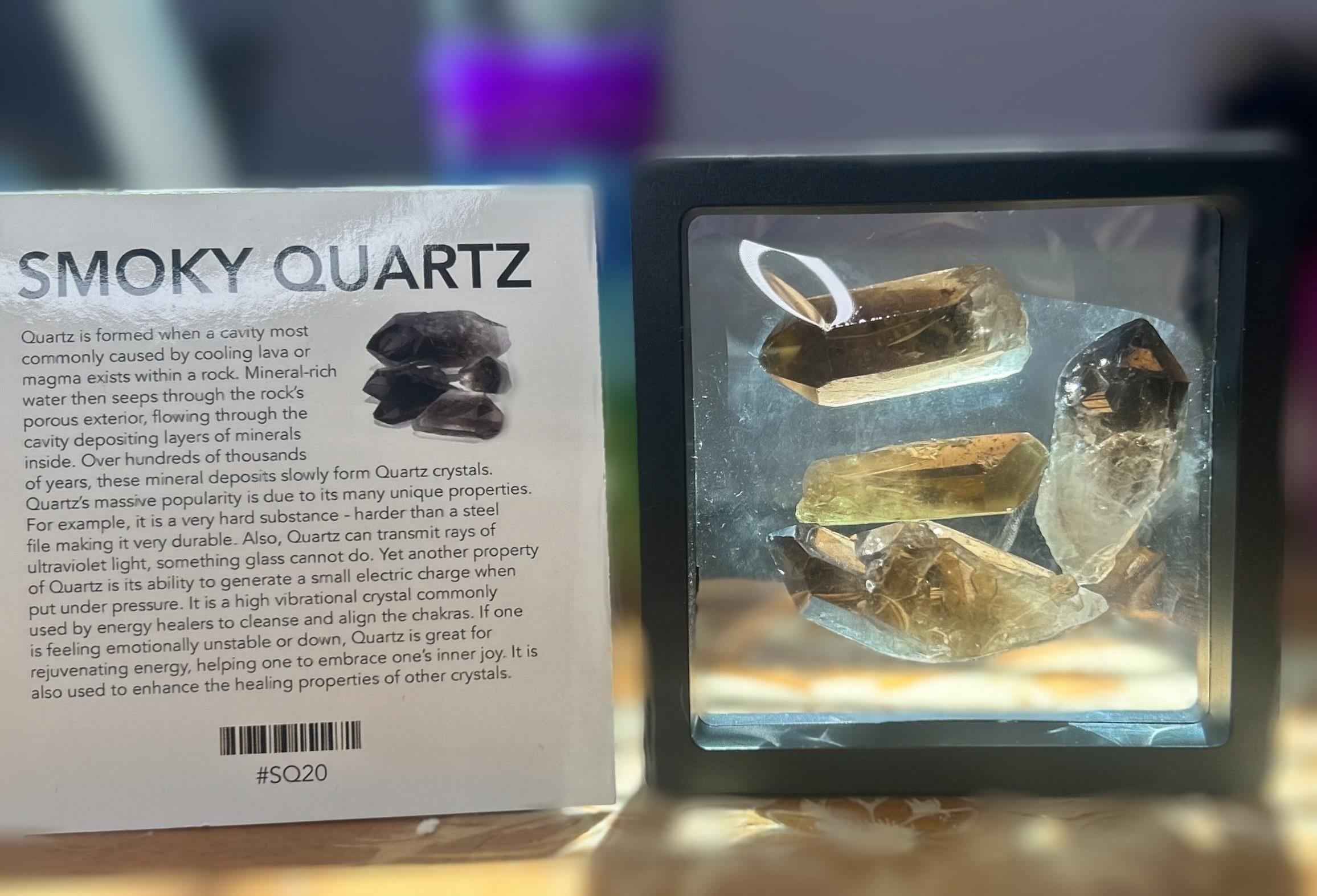 Smoky Quartz Point Crystal | Raw Lemurian Reiki Morion Cuarzo Crystal | Brazil Natural Smoky Quartz