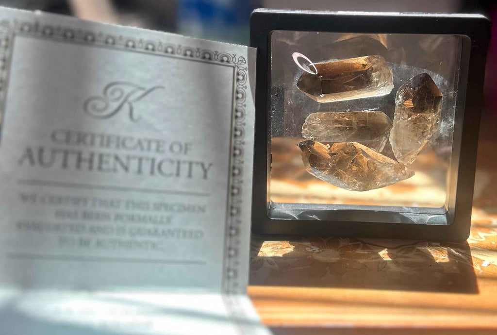 Smoky Quartz Point Crystal | Raw Lemurian Reiki Morion Cuarzo Crystal | Brazil Natural Smoky Quartz