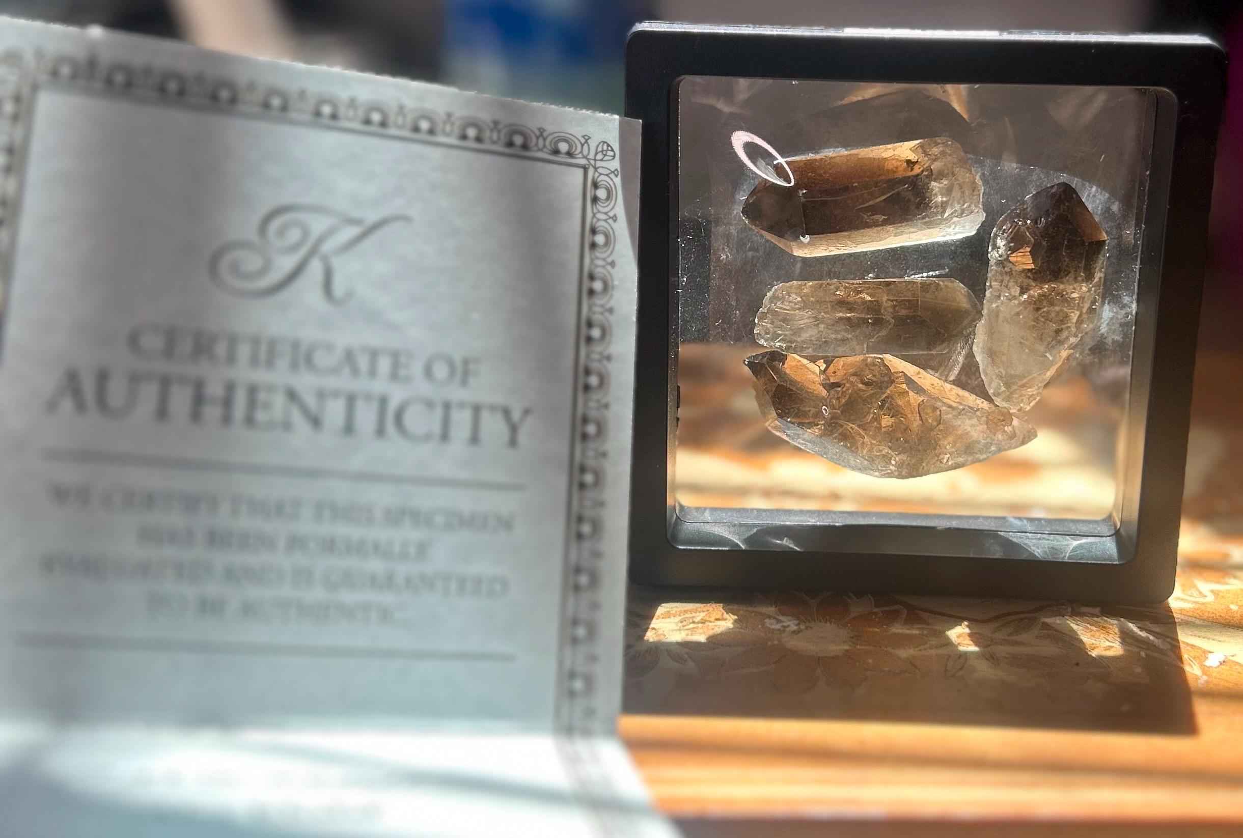 Smoky Quartz Point Crystal | Raw Lemurian Reiki Morion Cuarzo Crystal | Brazil Natural Smoky Quartz