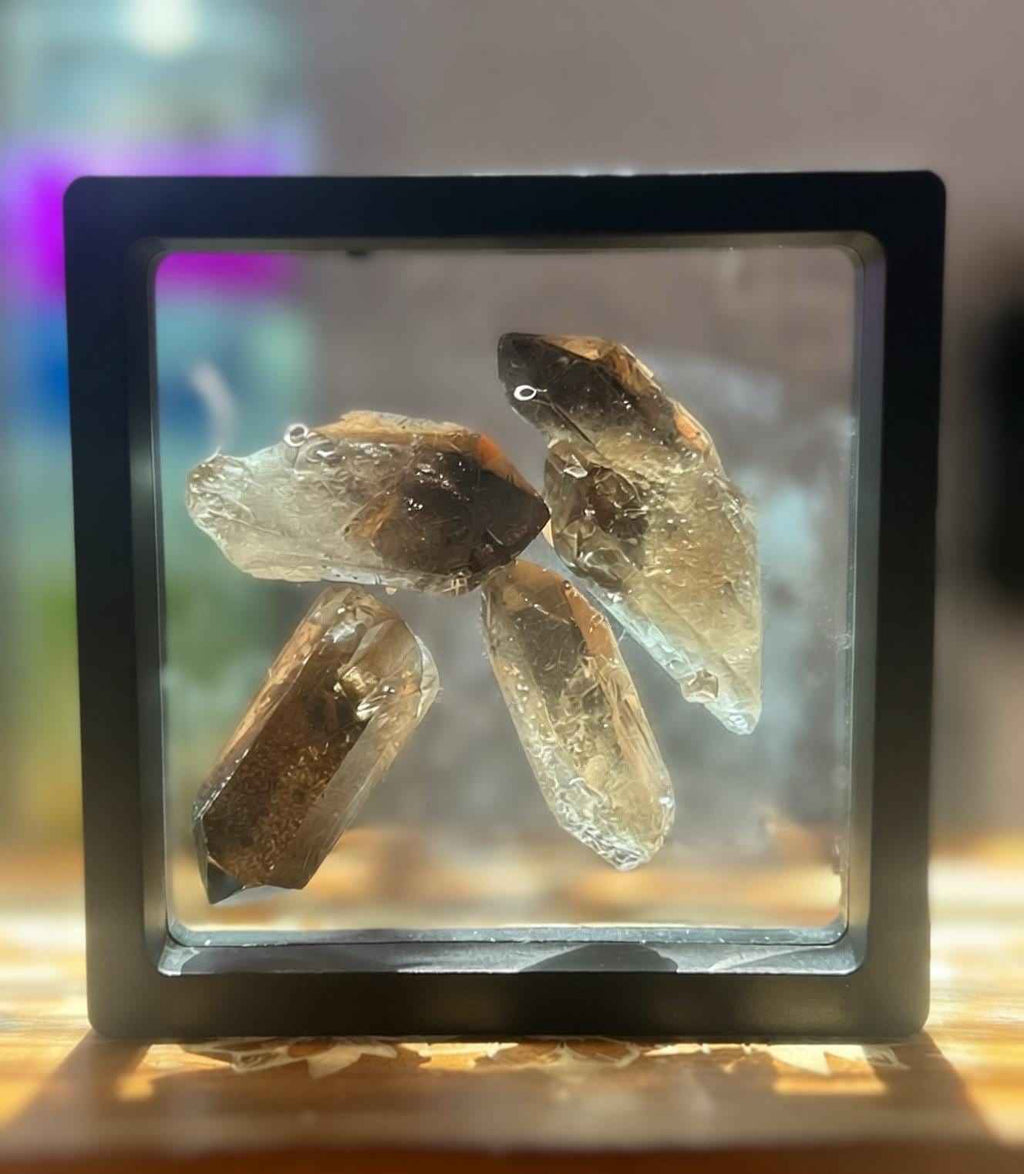 Smoky Quartz Point Crystal | Raw Lemurian Reiki Morion Cuarzo Crystal | Brazil Natural Smoky Quartz