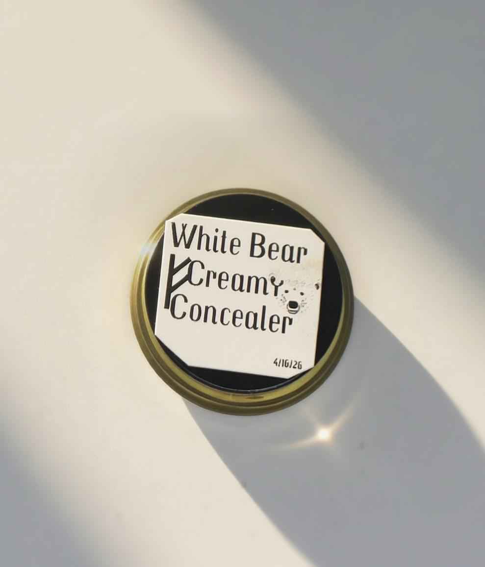 White Bear Creamy Concealer | Natural Herbal Mineral Makeup, Full Coverage Foundation |.5g