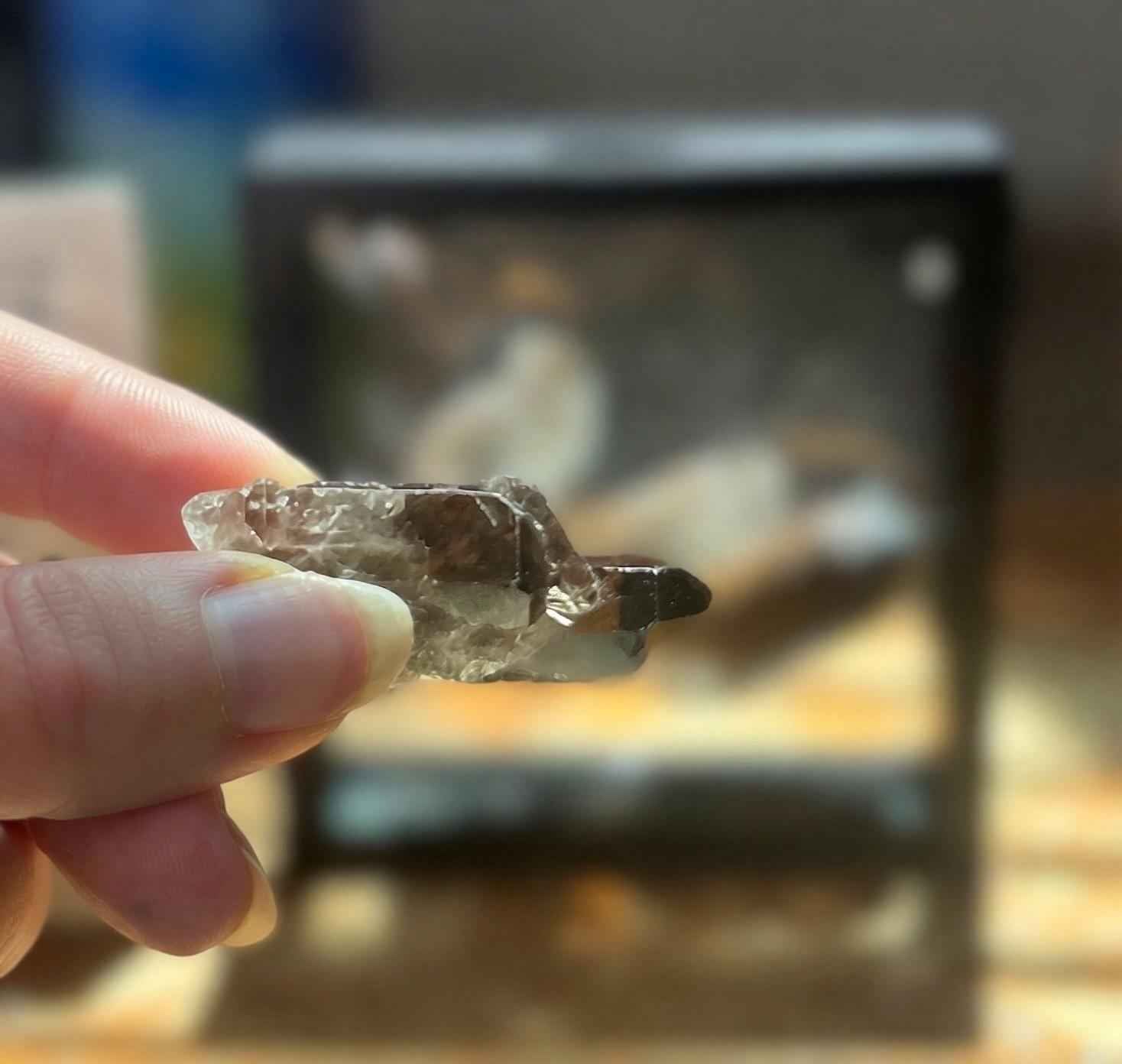 Smoky Quartz Point Crystal | Raw Lemurian Reiki Morion Cuarzo Crystal | Brazil Natural Smoky Quartz