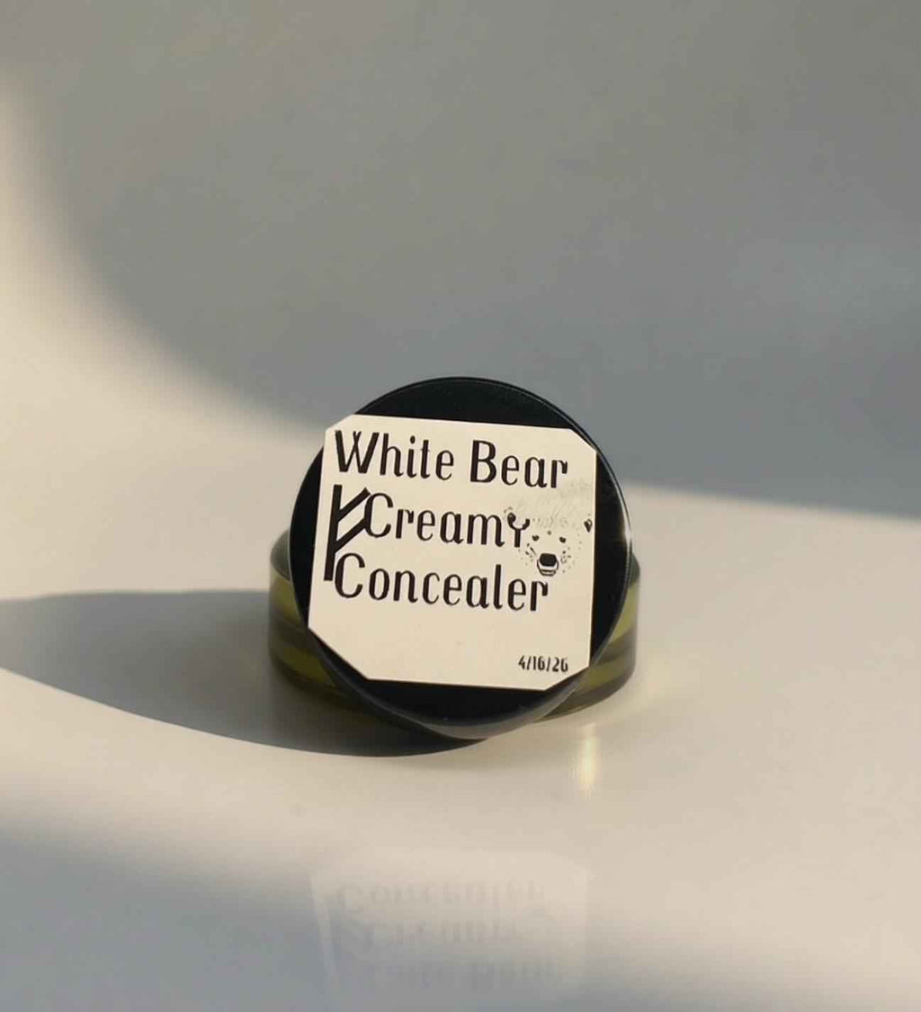 White Bear Creamy Concealer | Natural Herbal Mineral Makeup, Full Coverage Foundation |.5g