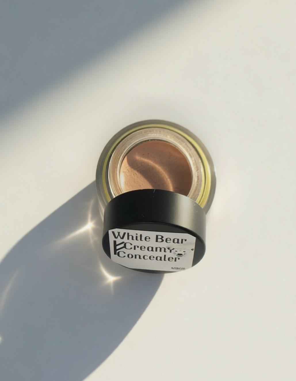 White Bear Creamy Concealer | Natural Herbal Mineral Makeup, Full Coverage Foundation |.5g