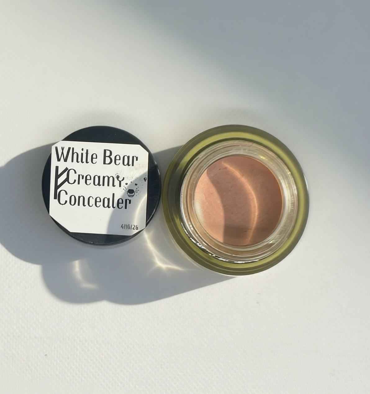 White Bear Creamy Concealer | Natural Herbal Mineral Makeup, Full Coverage Foundation |.5g
