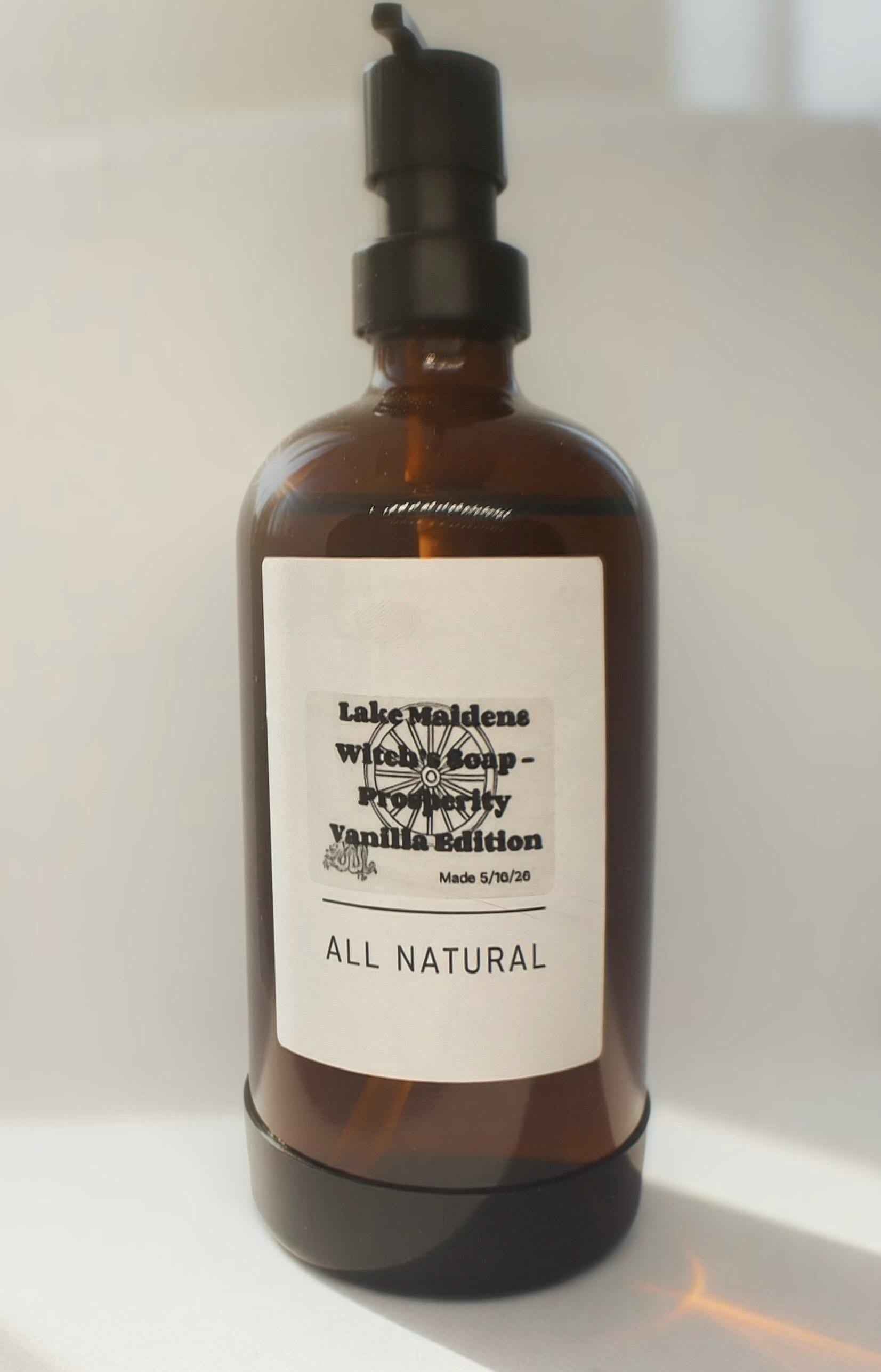 Botanical Vegan Liquid Soap | Prosperity Vanilla Edition, Organic Cleansing Hydrating Hand Soap, Pick Your Scent