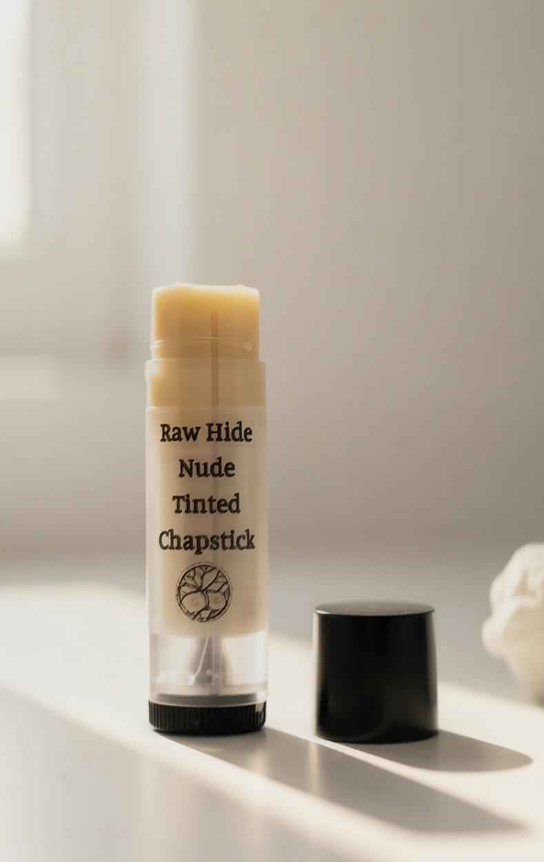 Raw Hide Tinted Chapstick | Nude and/or Pink | Organic Plant-Based Moisturizer | Lip Balm | Botanical Sheer Tint | Gift Idea