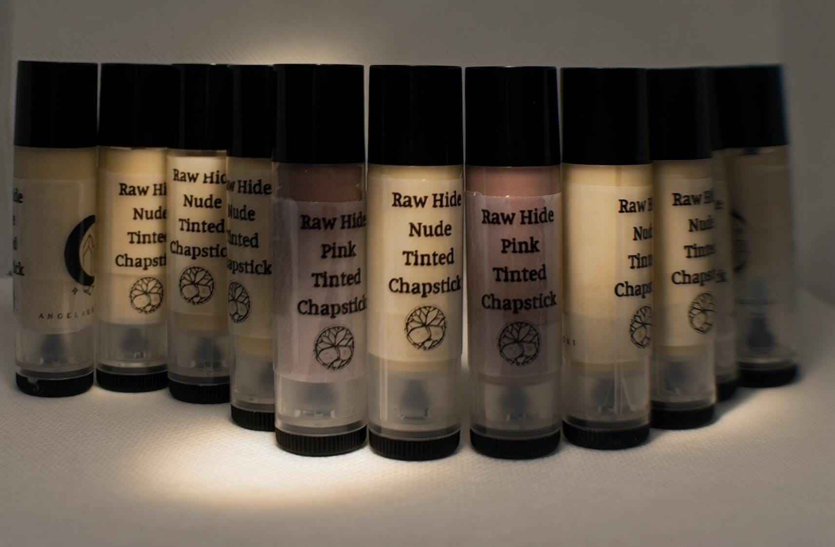 Raw Hide Tinted Chapstick | Nude and/or Pink | Organic Plant-Based Moisturizer | Lip Balm | Botanical Sheer Tint | Gift Idea