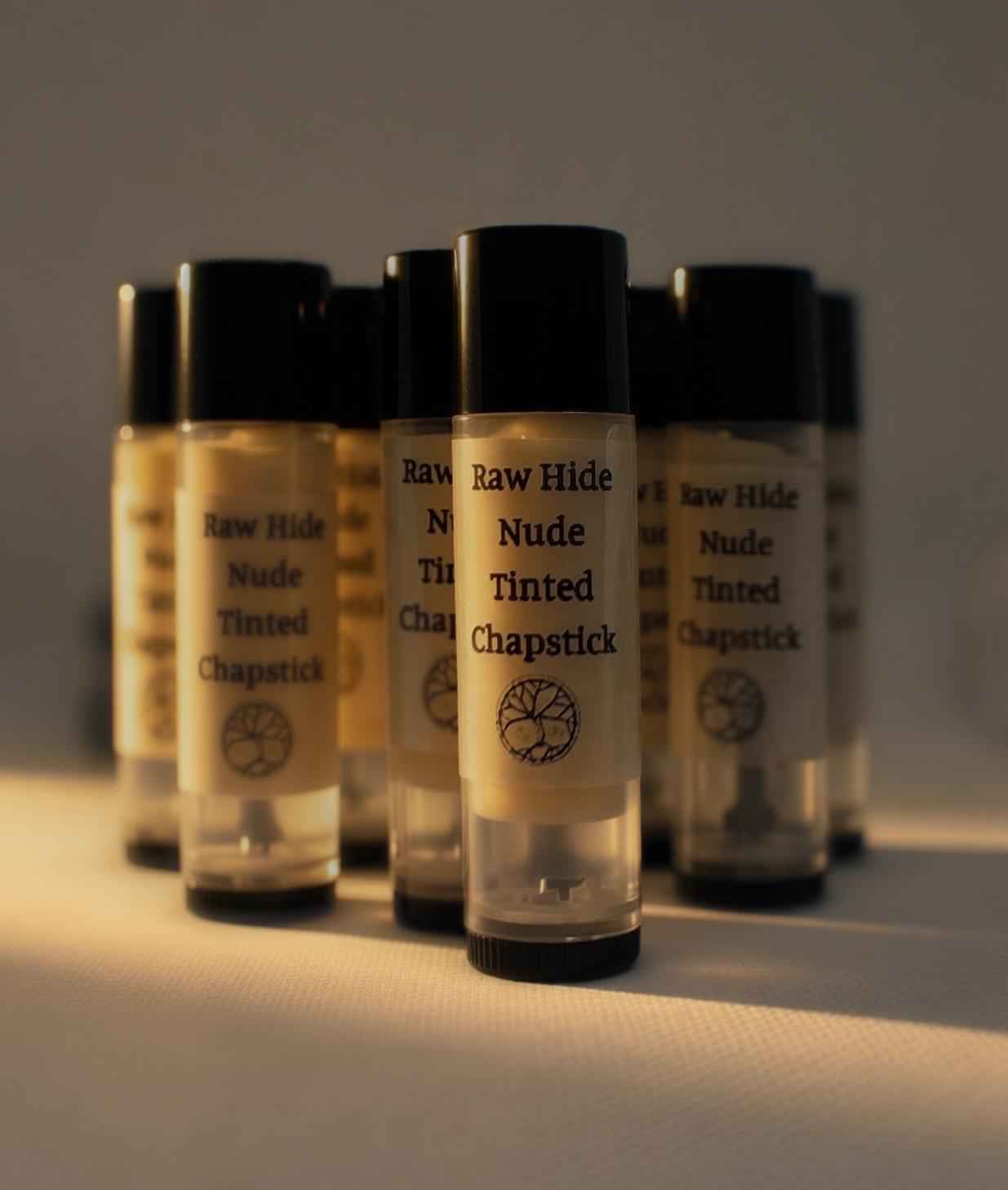Raw Hide Tinted Chapstick | Nude and/or Pink | Organic Plant-Based Moisturizer | Lip Balm | Botanical Sheer Tint | Gift Idea
