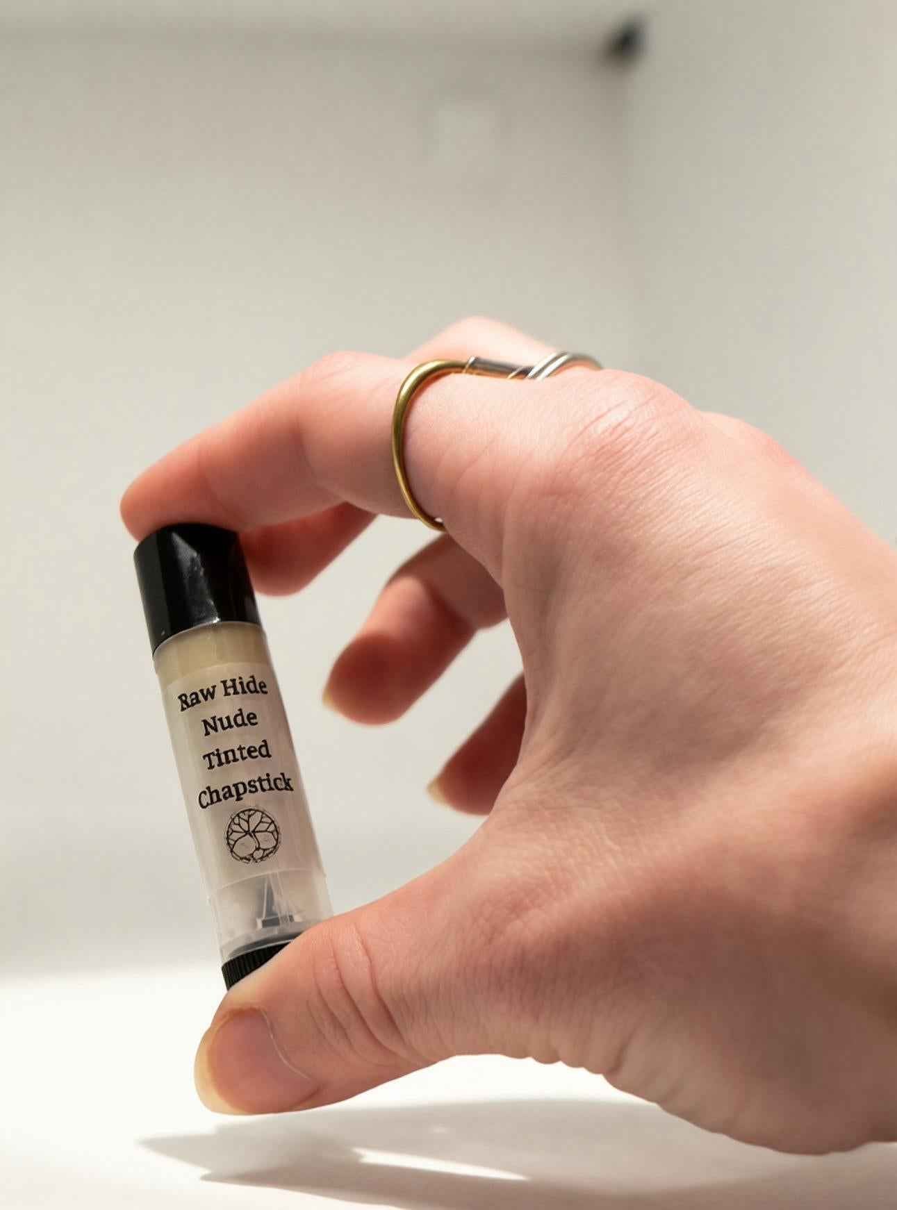Raw Hide Tinted Chapstick | Nude and/or Pink | Organic Plant-Based Moisturizer | Lip Balm | Botanical Sheer Tint | Gift Idea