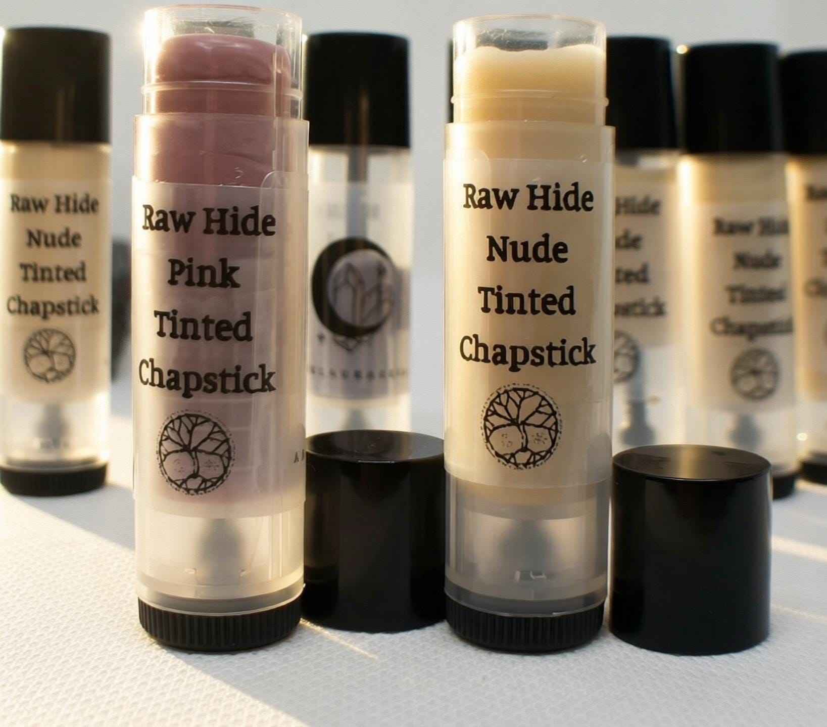Raw Hide Tinted Chapstick | Nude and/or Pink | Organic Plant-Based Moisturizer | Lip Balm | Botanical Sheer Tint | Gift Idea