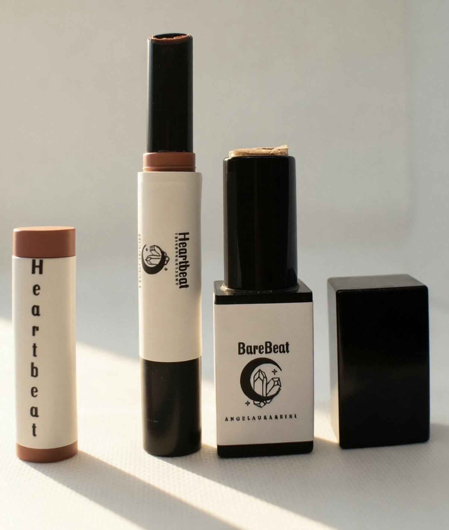 angelaurareiki Botanical Lipstick Collection | BareBeat (Nude) Heartbeat (Red) - Organic Natural | Titanium Dioxide Free | Carmine Free