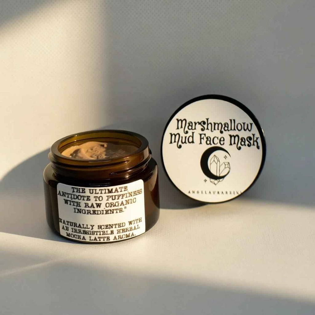 Marshmallow Mud Face Mask | Organic Botanical Clay, Depuffing, Clarifying, Exfoliating Formula