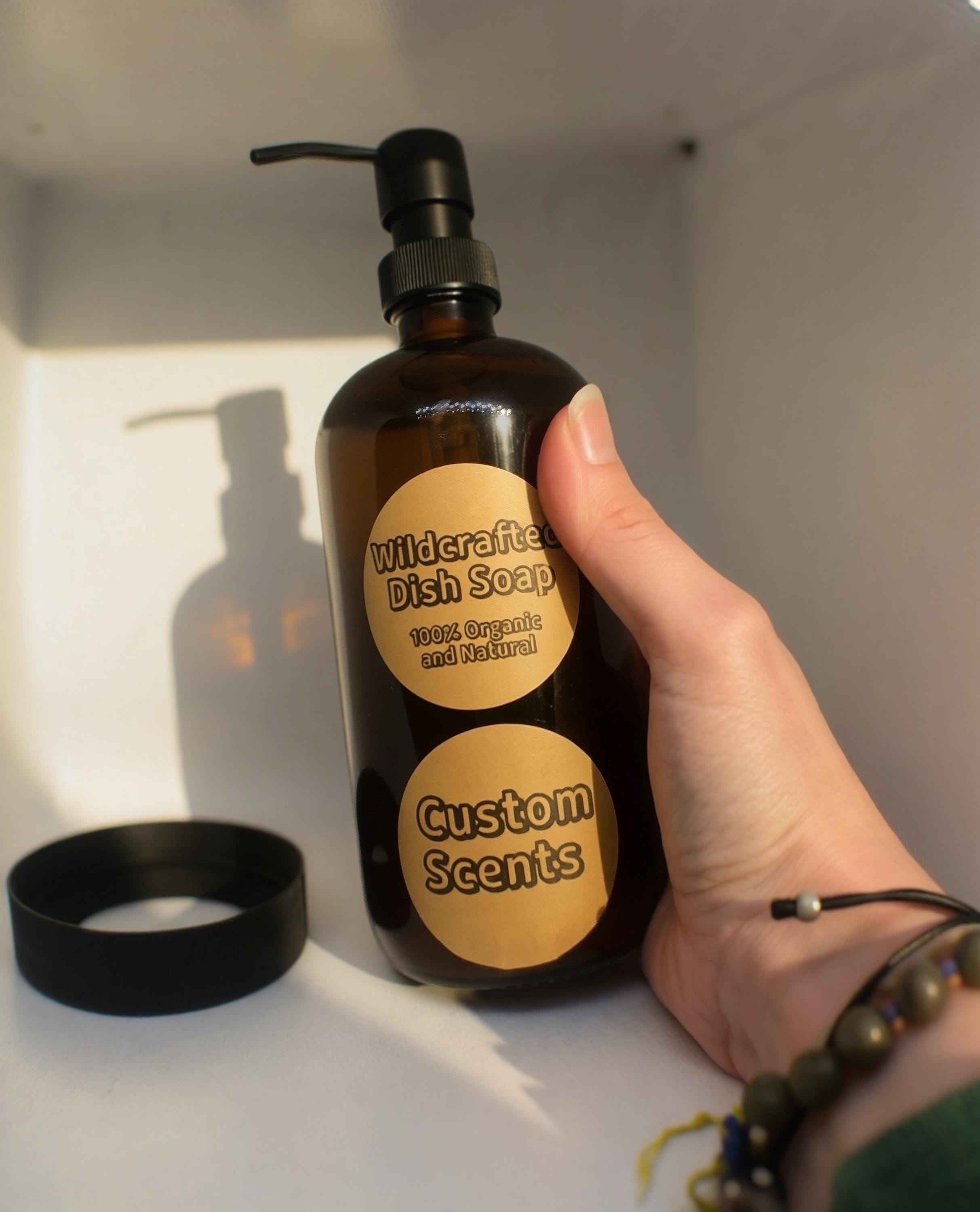 Wildcrafted Dish Soap  CUSTOM SCENTS  Ultra Concentrated  Organic Raw Plant-Based Ingredients - Botanical Cleansing
