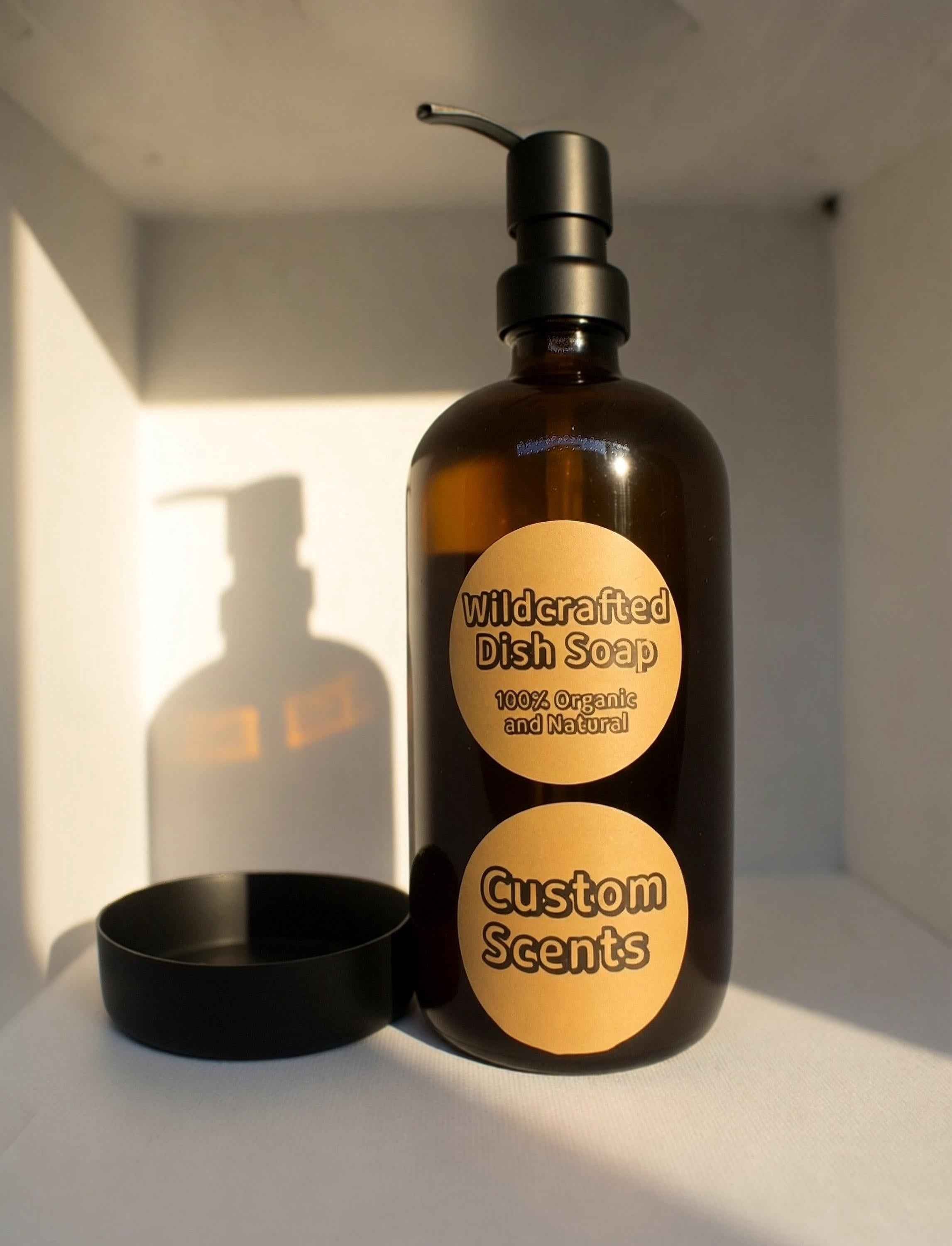 Wildcrafted Dish Soap  CUSTOM SCENTS  Ultra Concentrated  Organic Raw Plant-Based Ingredients - Botanical Cleansing