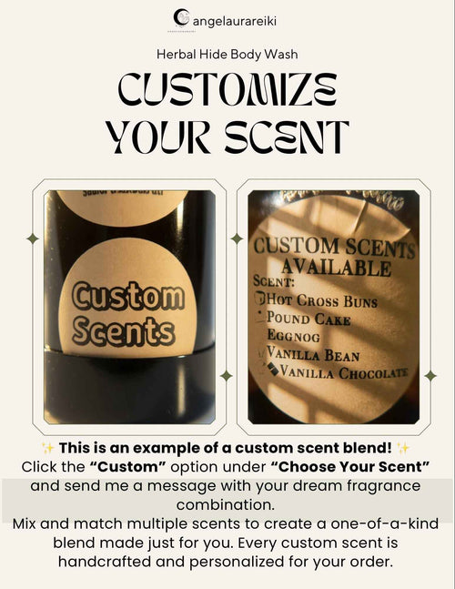 Herbal Hide Body Wash | CUSTOM SCENTS | Vegan & Organic | Botanical Body Wash | Choose Your Scent | Plant-Based Body Soap |