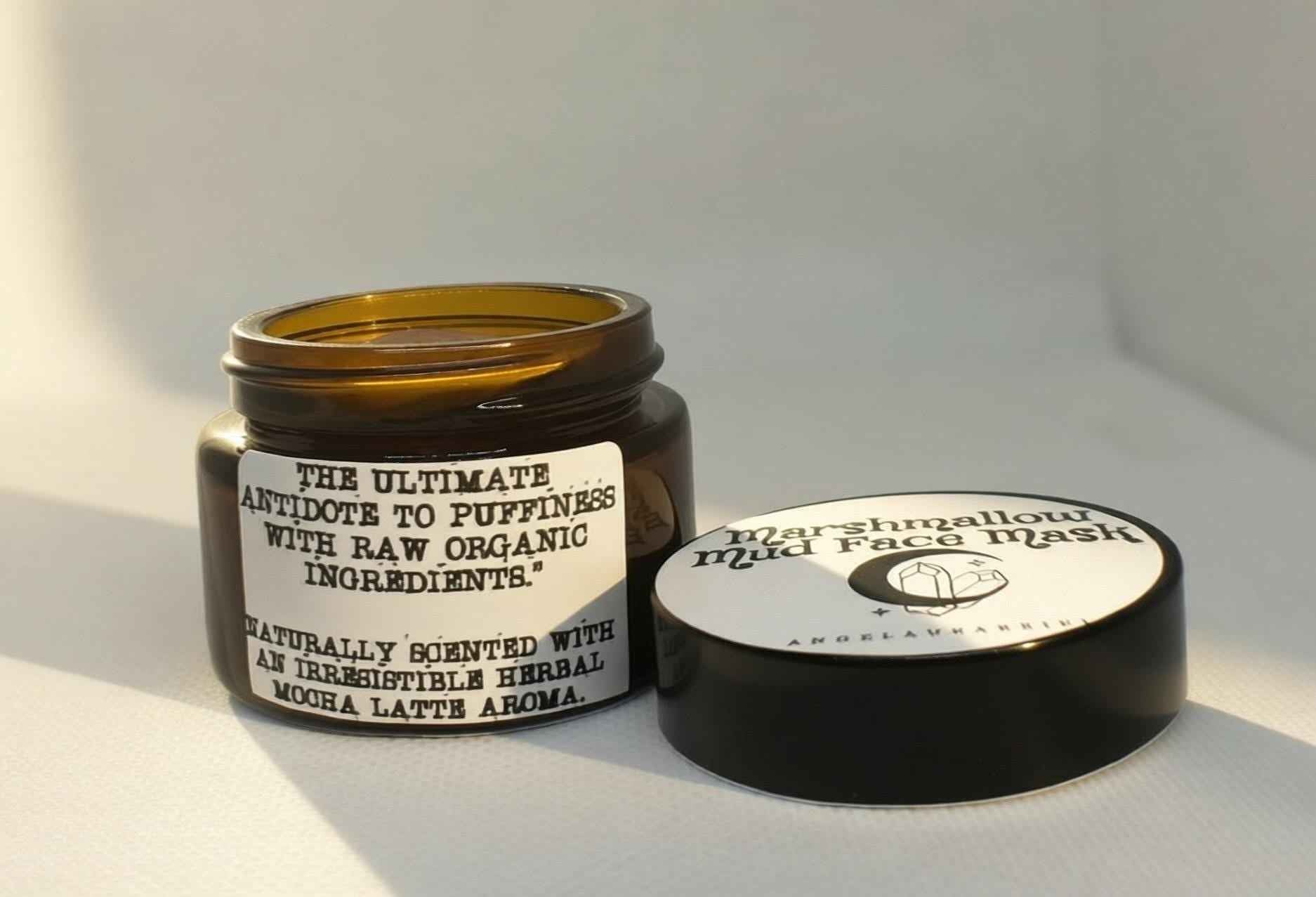 Marshmallow Mud Face Mask | Organic Botanical Clay, Depuffing, Clarifying, Exfoliating Formula