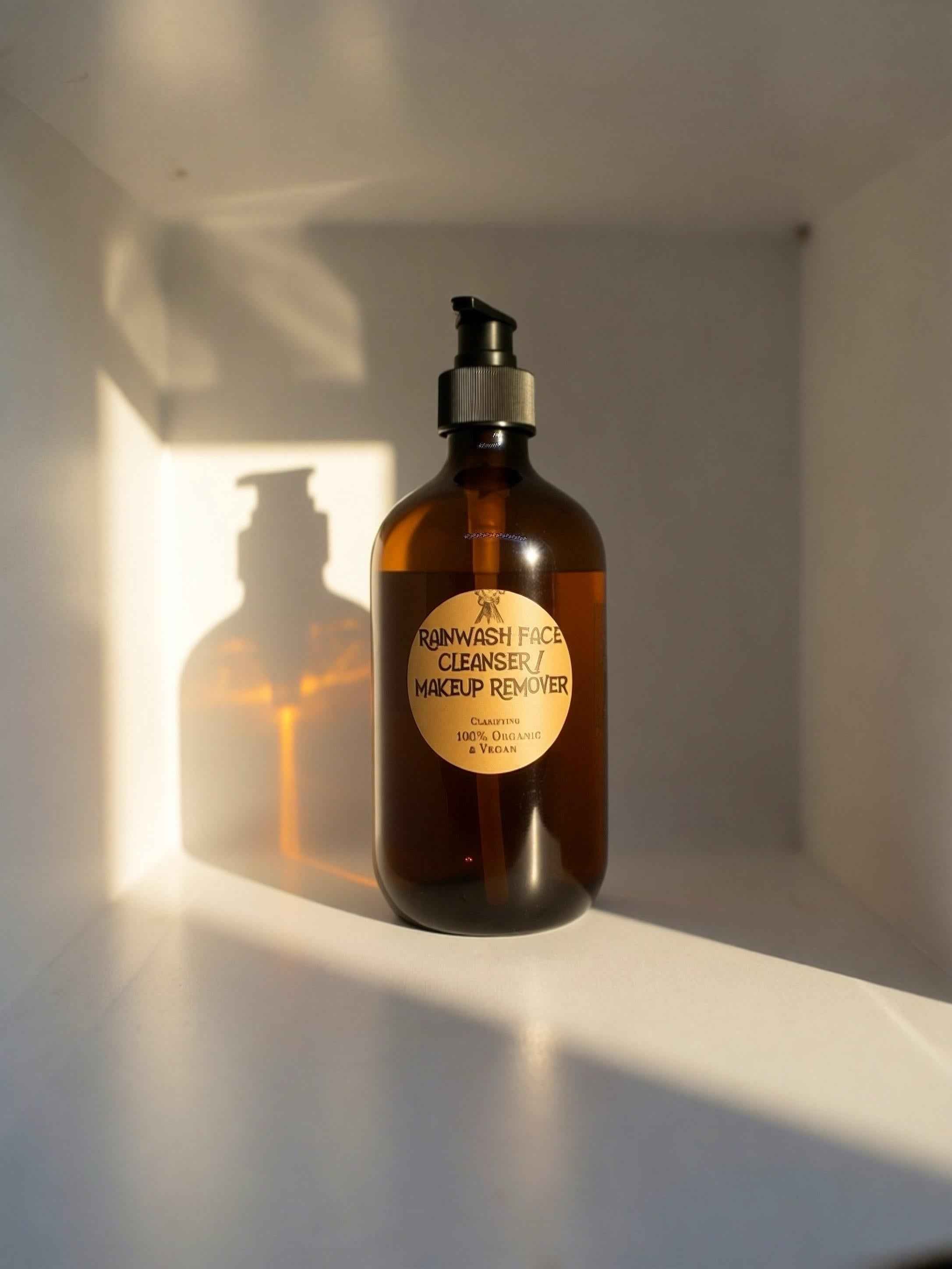 Rainwash Face Cleanser / Makeup Remover, Vegan & Organic Face Wash, Clarifying, Raw Ingredients, Advanced 2-in-1 Formula, Choose Your Scent