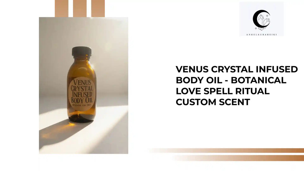 Venus Crystal Infused Body Oil - Botanical Love Spell Ritual Custom Scent by@Outfy
