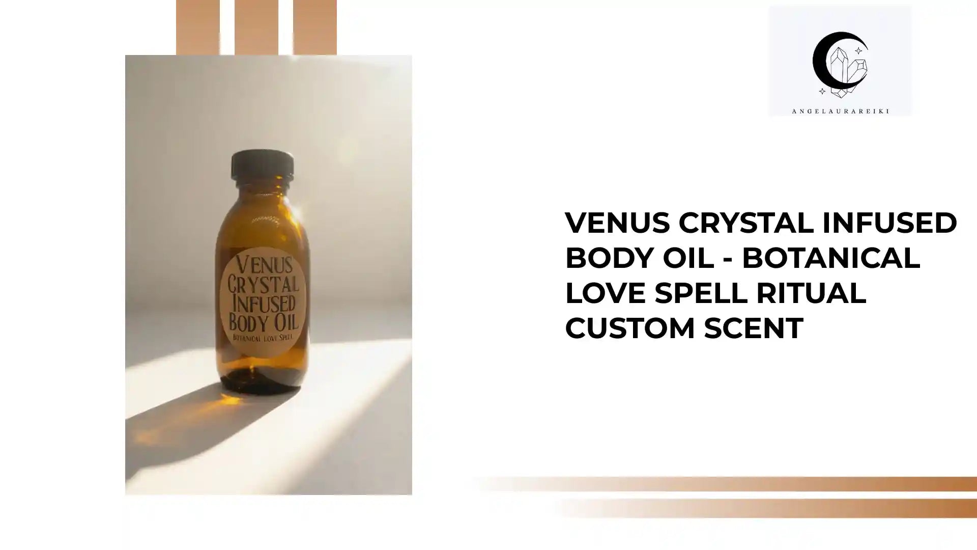 Venus Crystal Infused Body Oil - Botanical Love Spell Ritual Custom Scent by@Outfy